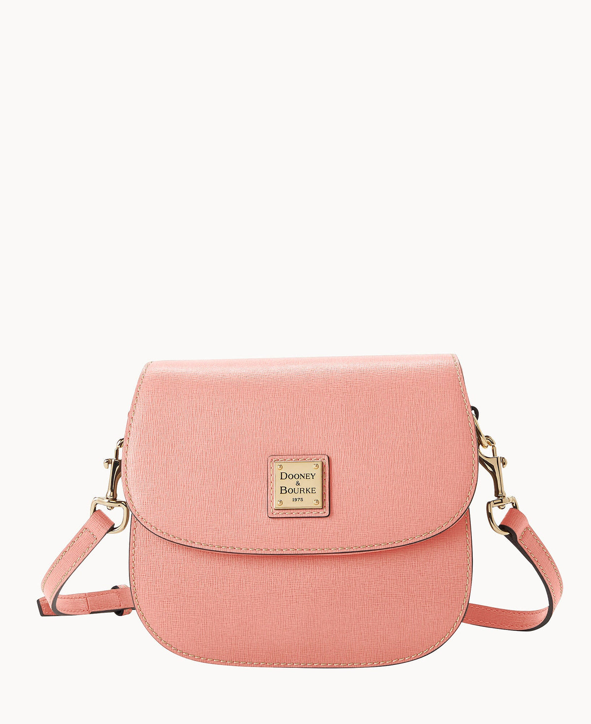 Saffiano Saddle Bag - Pale Pink