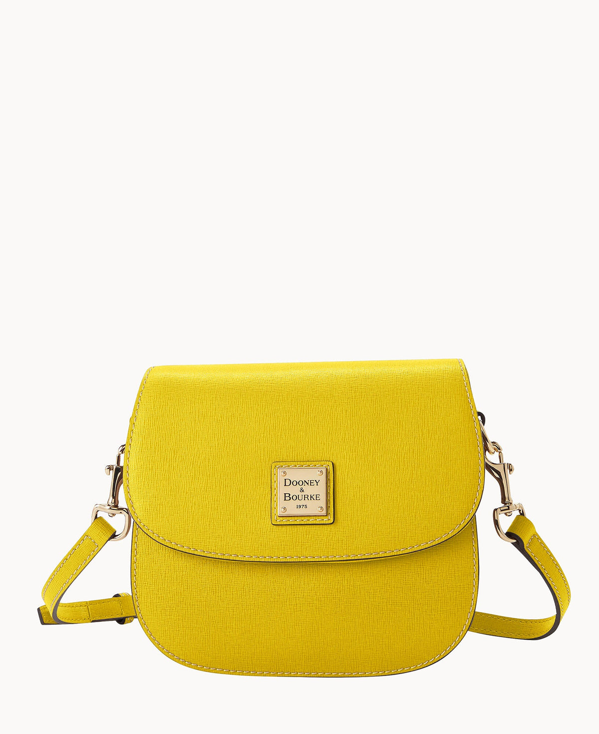 Saffiano Saddle Bag - Yellow