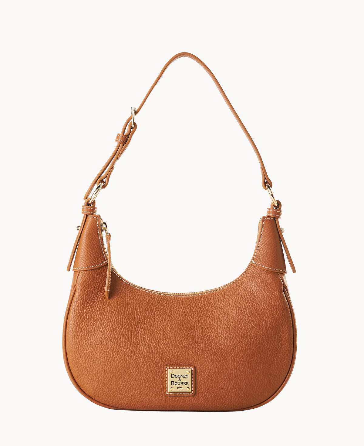 Lucca Leather Large Hobo - Caramel