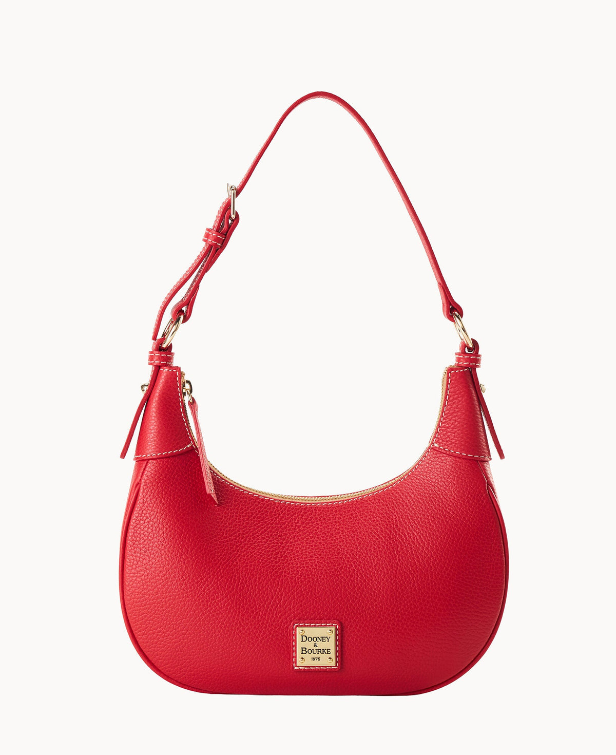 Lucca Leather Large Hobo - Red