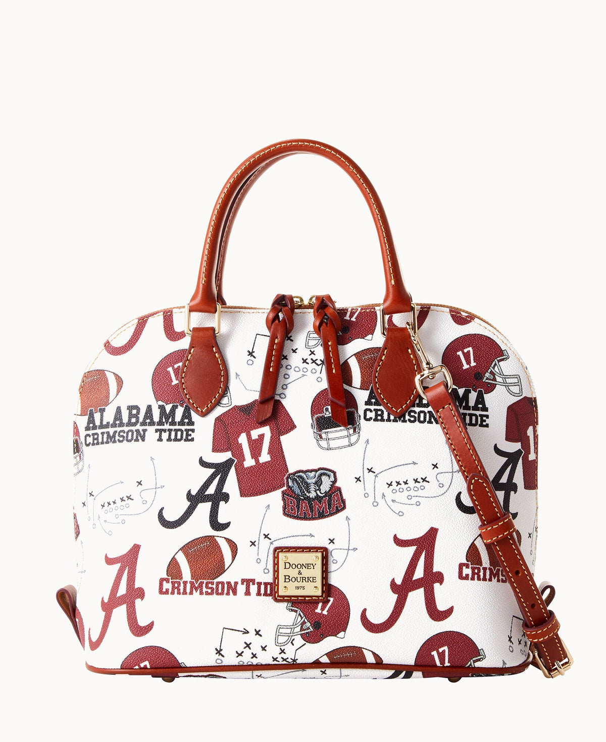 Collegiate University of Alabama Zip Zip Satchel - White Multi