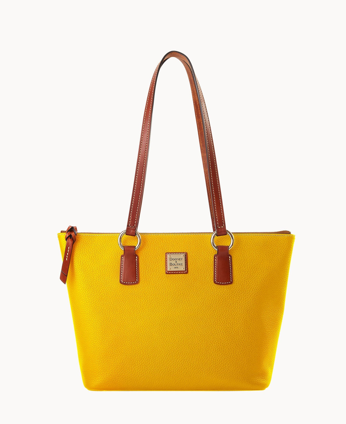 Pebble Grain Small Wren Zip Tote - Mustard