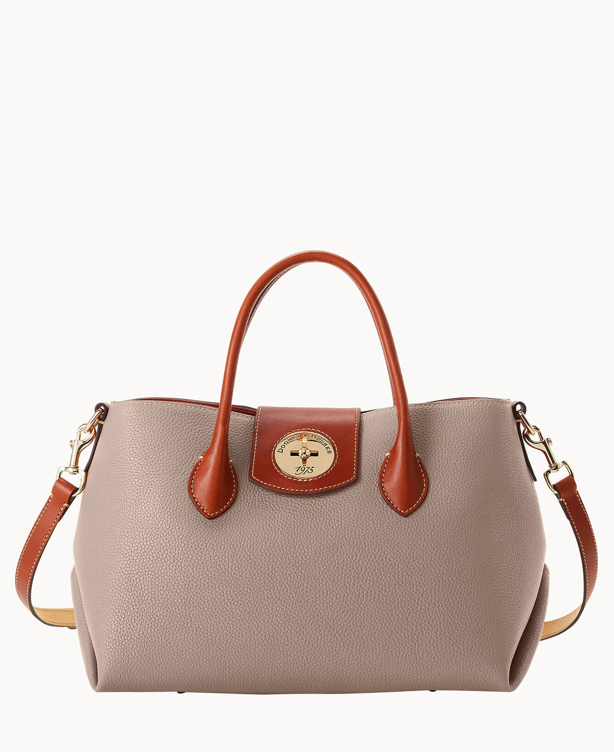 Pebble Turnlock Handle Tote 30 - Taupe