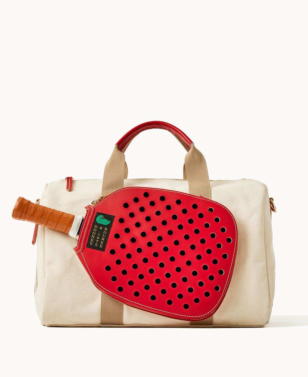 Canvas Pickleball Duffle 40 - Natural Red