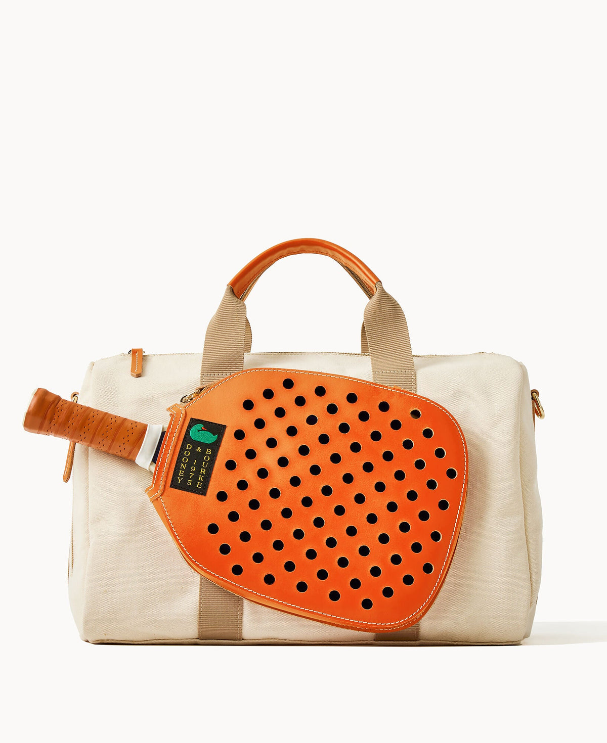 Canvas Pickleball Duffle 40 - Natural Tangerine