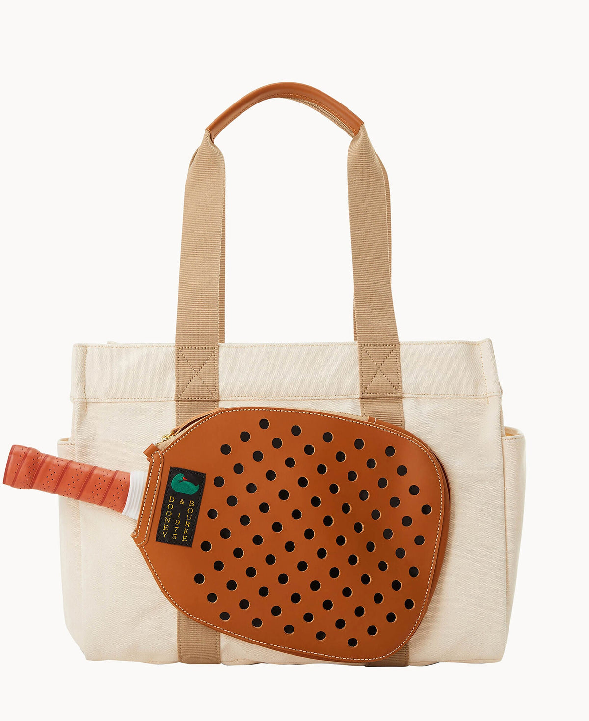 Canvas Pickleball Tote 40 - Natural Caramel