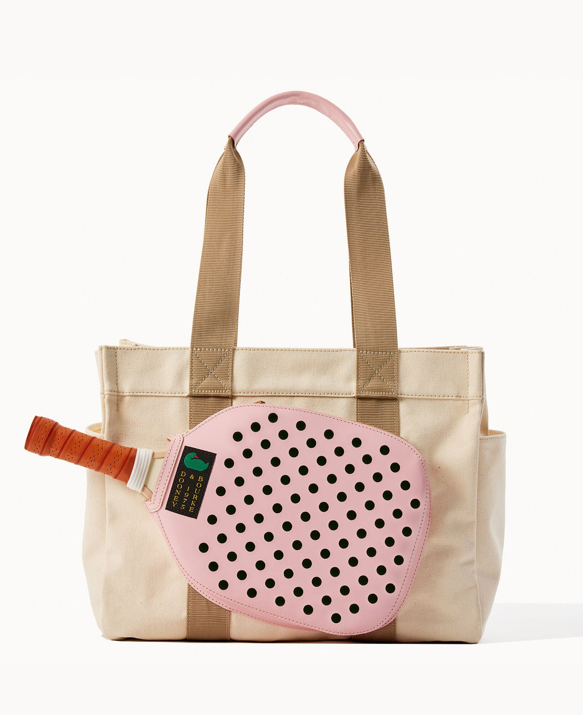 Canvas Pickleball Tote 40 - Natural Pink