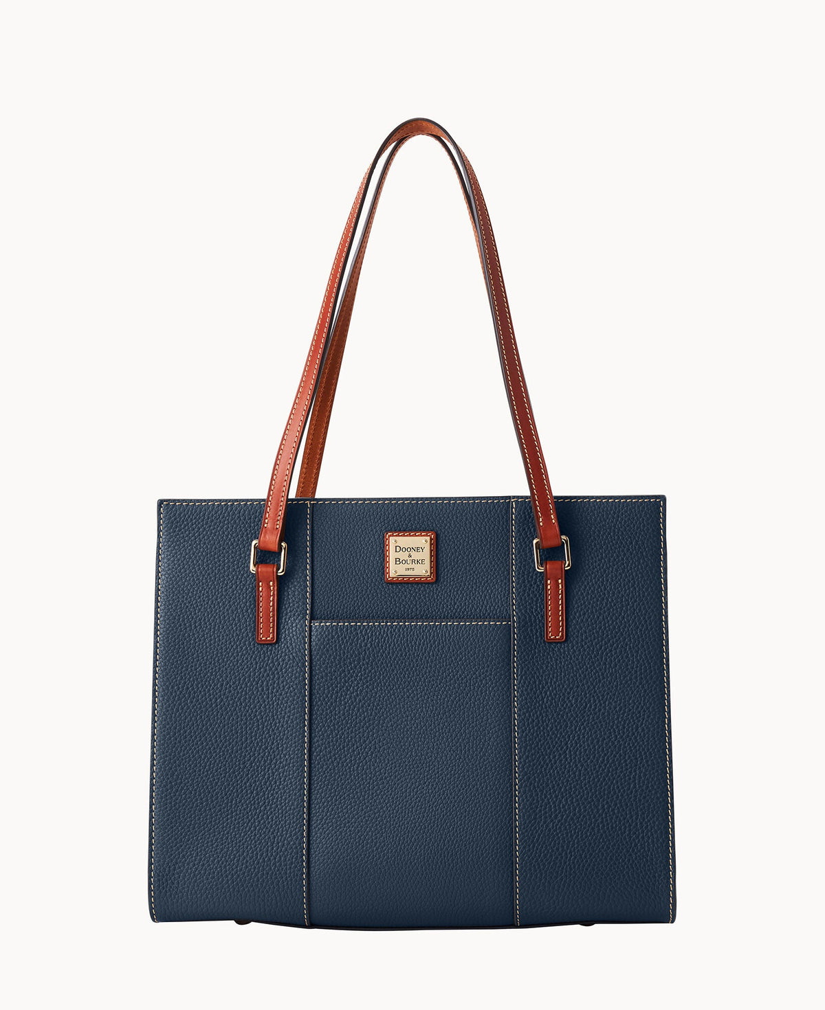 Pebble Grain Charlotte Tote - Midnight Blue