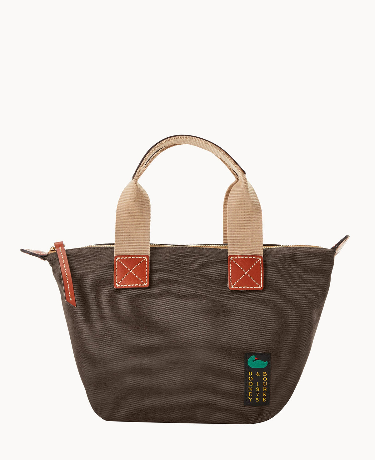 Canvas Crossbody Satchel 20 - Brown