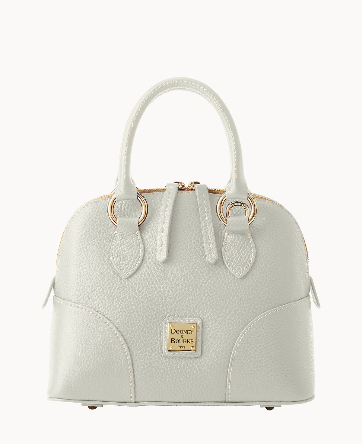 Lucca Leather Small Satchel - Ecru
