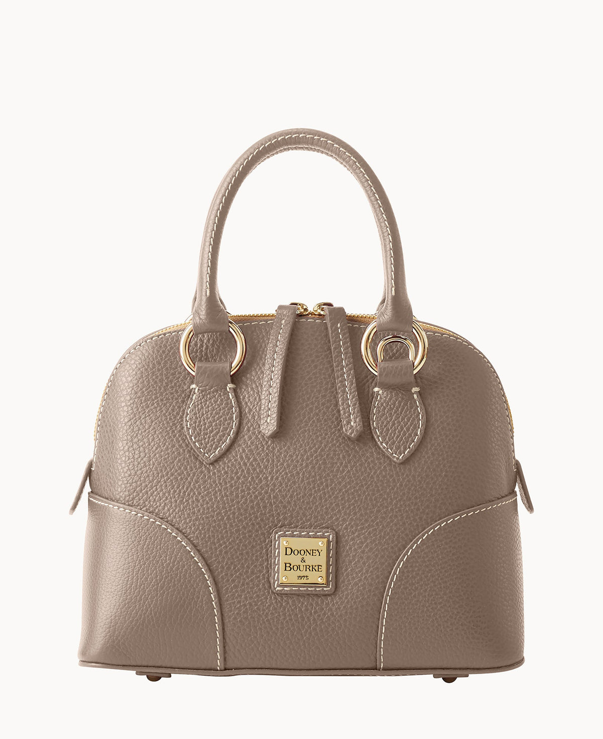 Lucca Leather Small Satchel - Elephant