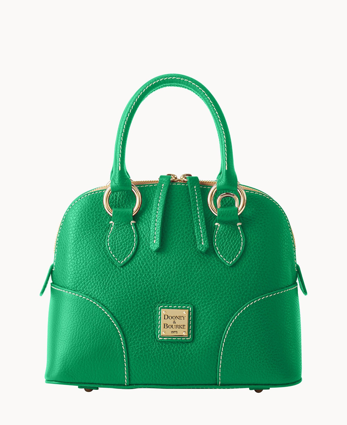 Lucca Leather Small Satchel - Kelly Green