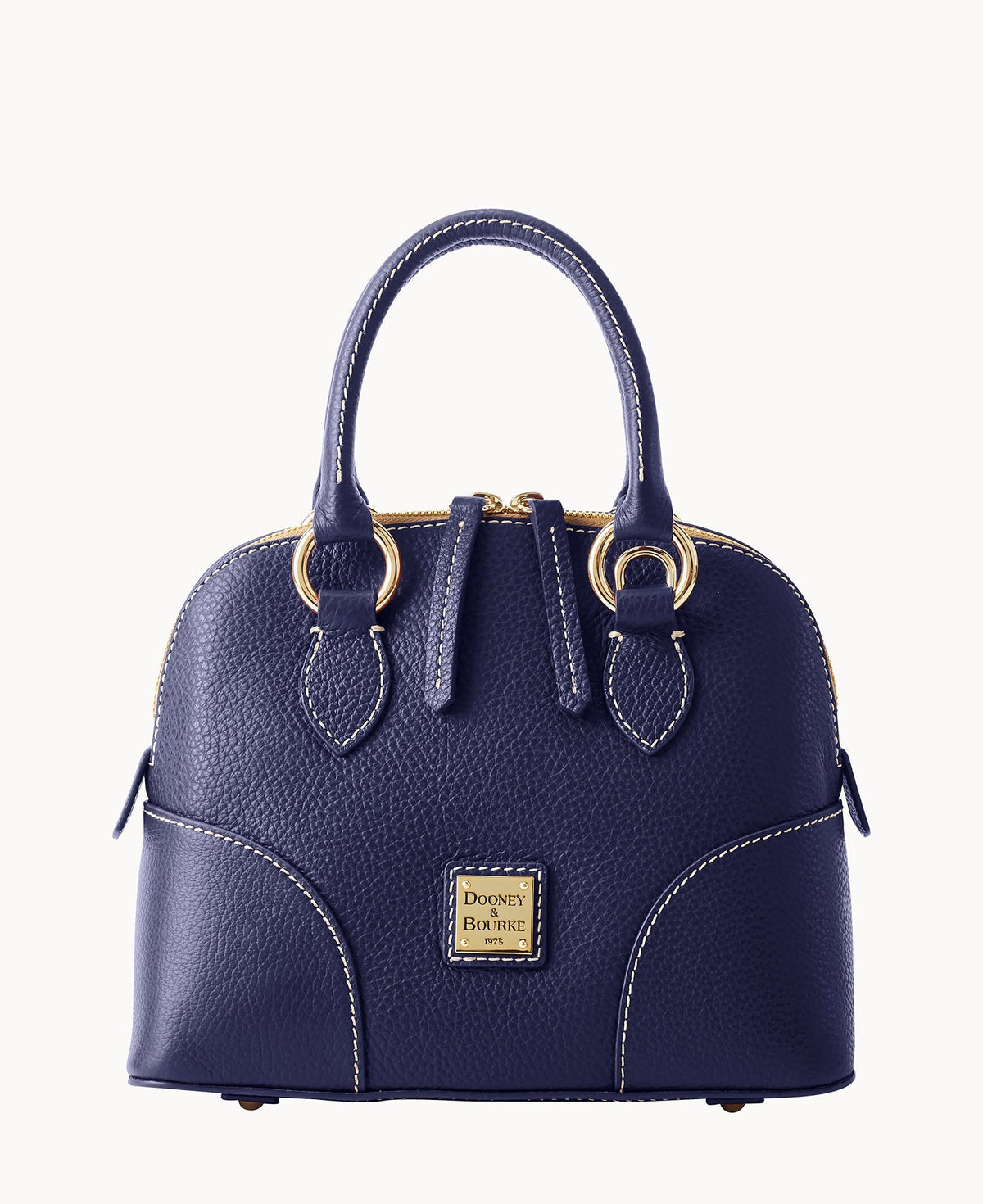 Lucca Leather Small Satchel - Marine