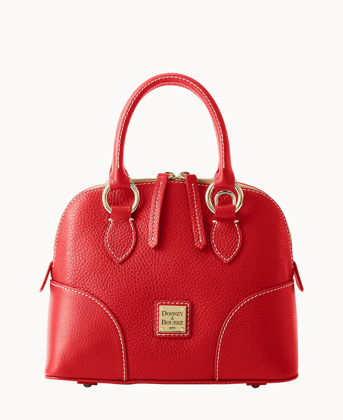 Lucca Leather Small Satchel - Red