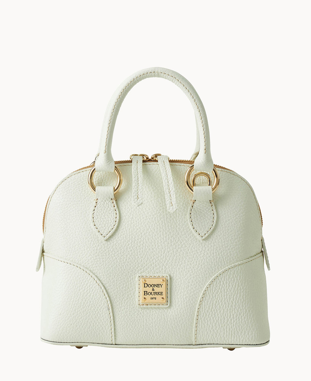 Lucca Leather Small Satchel - White