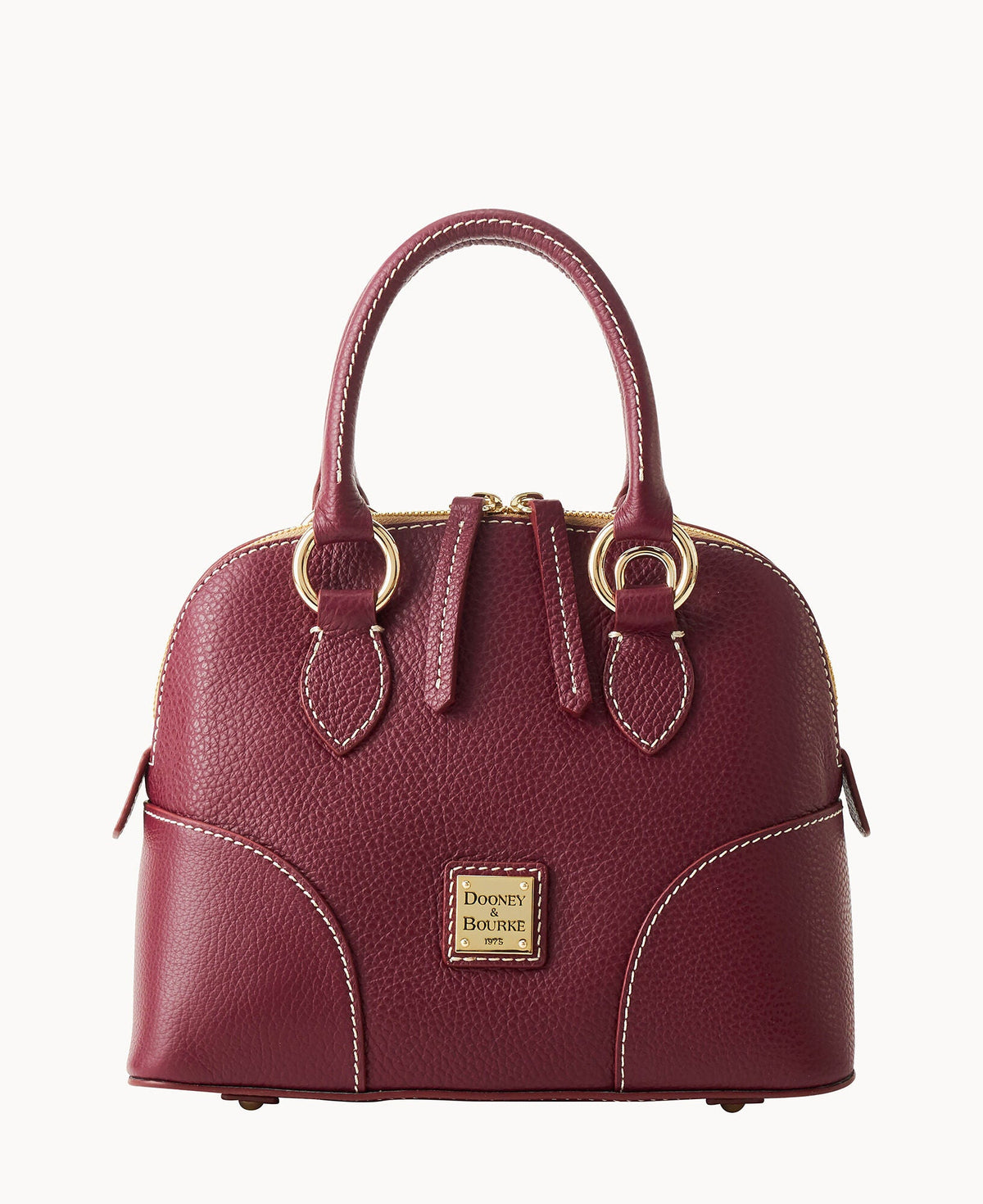 Lucca Leather Small Satchel - Wine