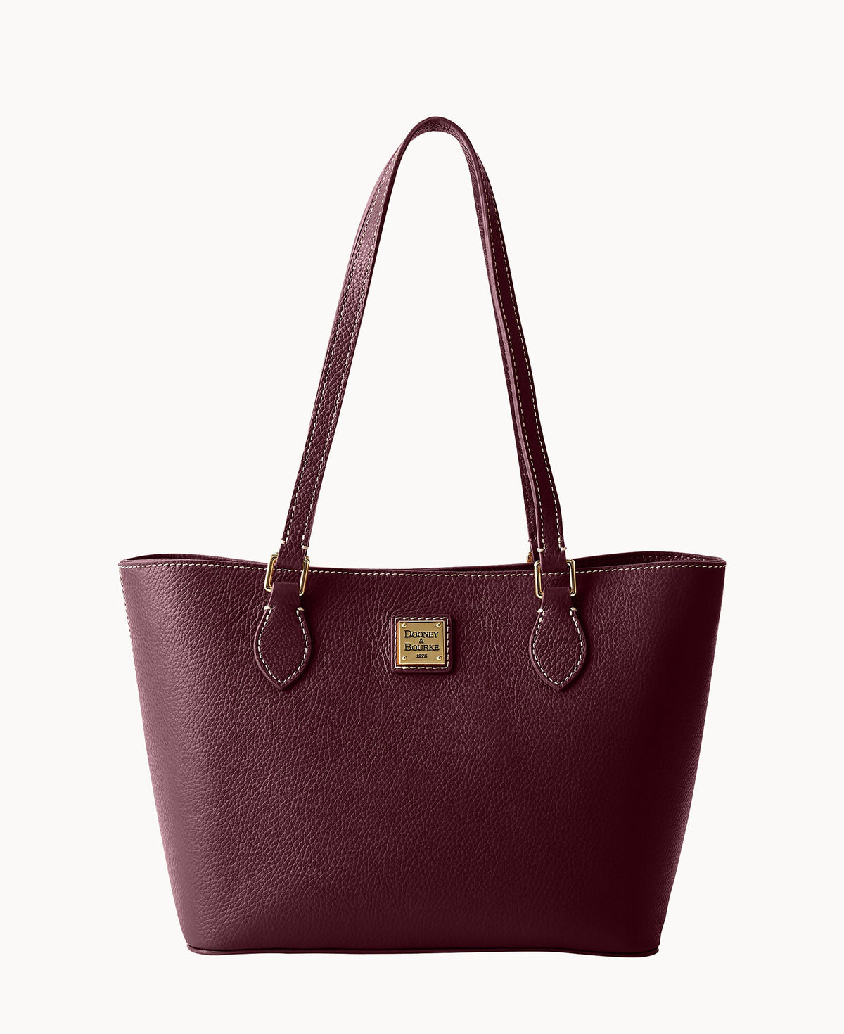 Lucca Leather Small Jessie Tote - Bordeaux