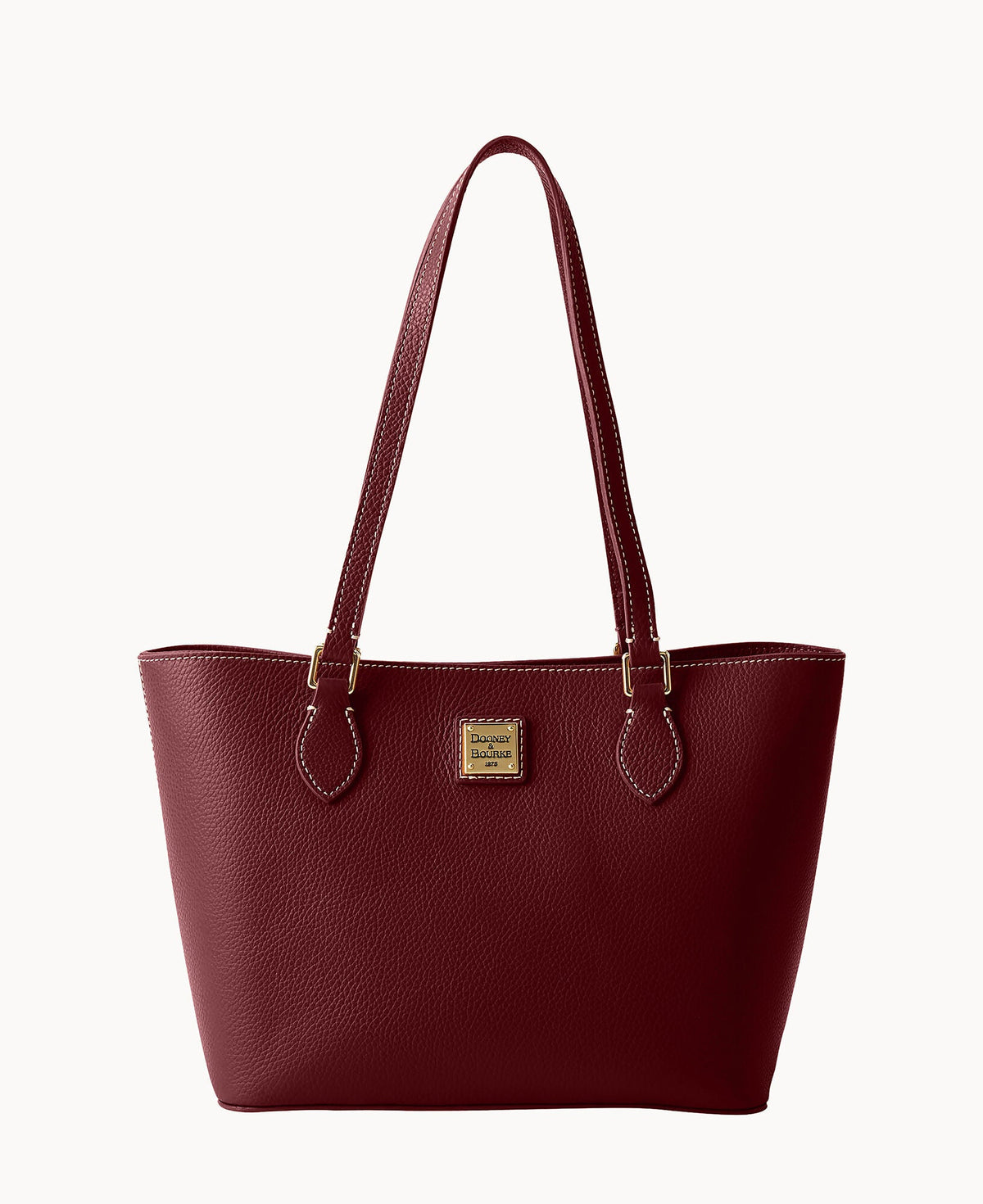 Lucca Leather Small Jessie Tote - Cranberry