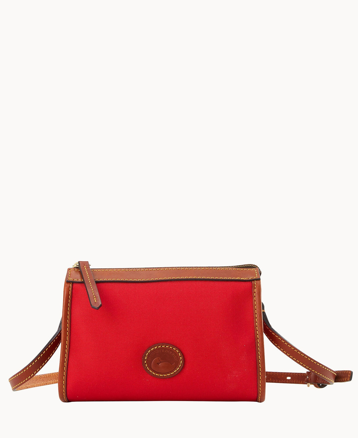 Nylon Small East West Crossbody - Red