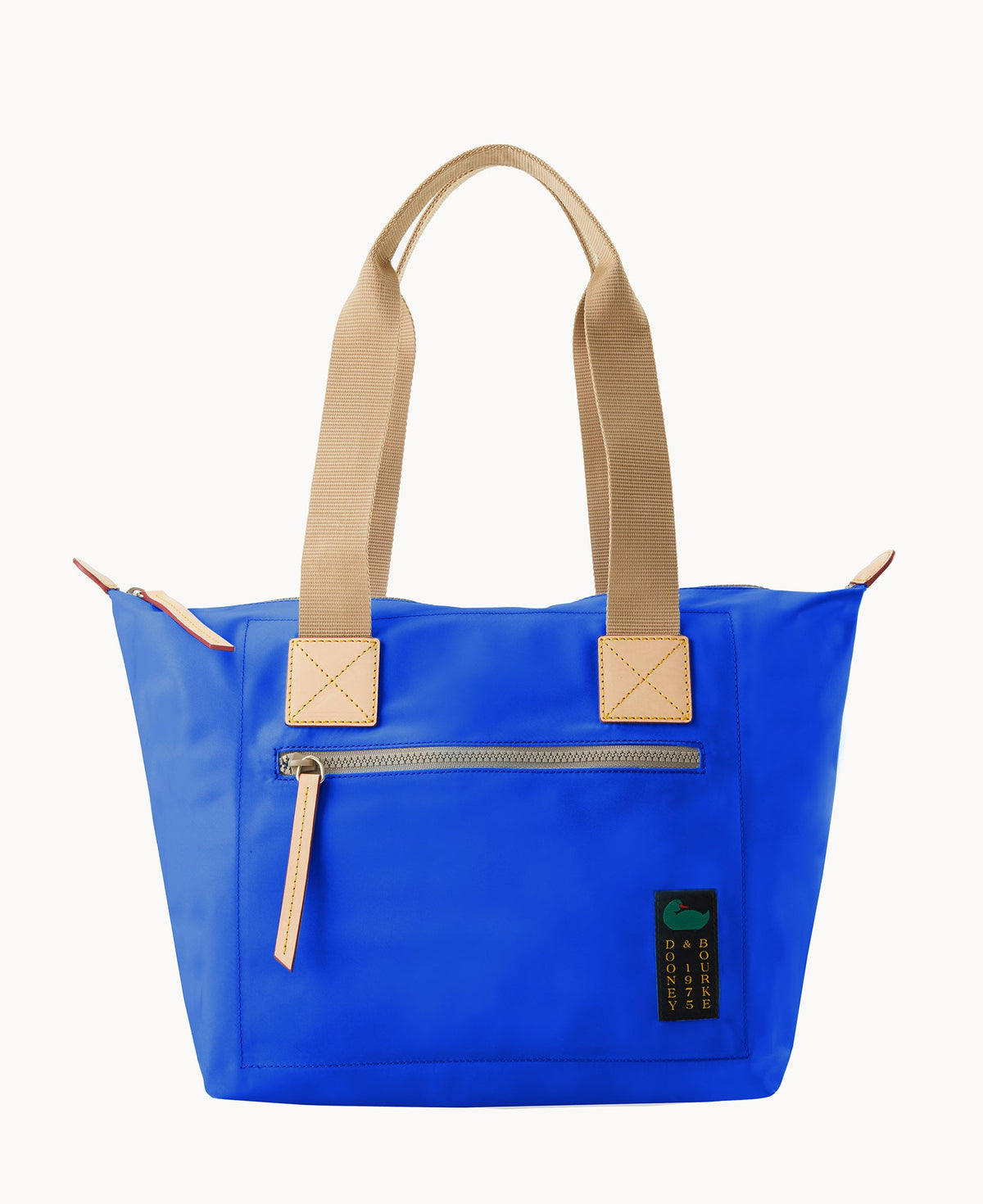 Nylon Front Zip Tote - Ocean