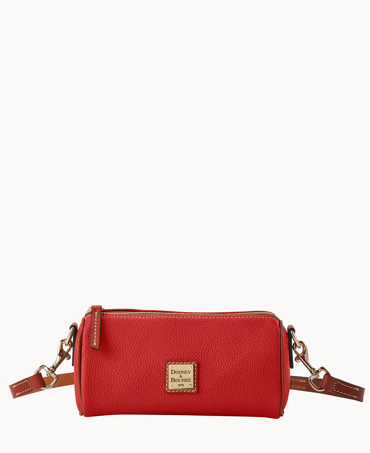 Pebble Grain Barrel Crossbody 20 - Red