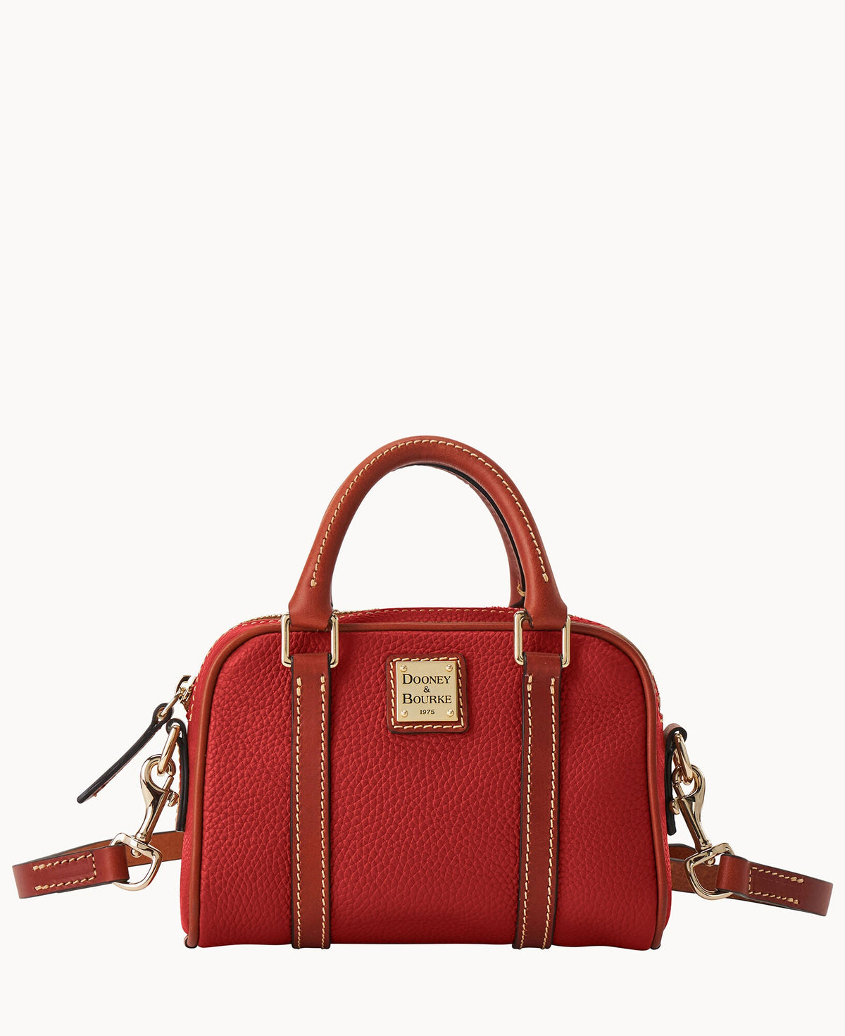 Pebble Grain Satchel 20 - Red