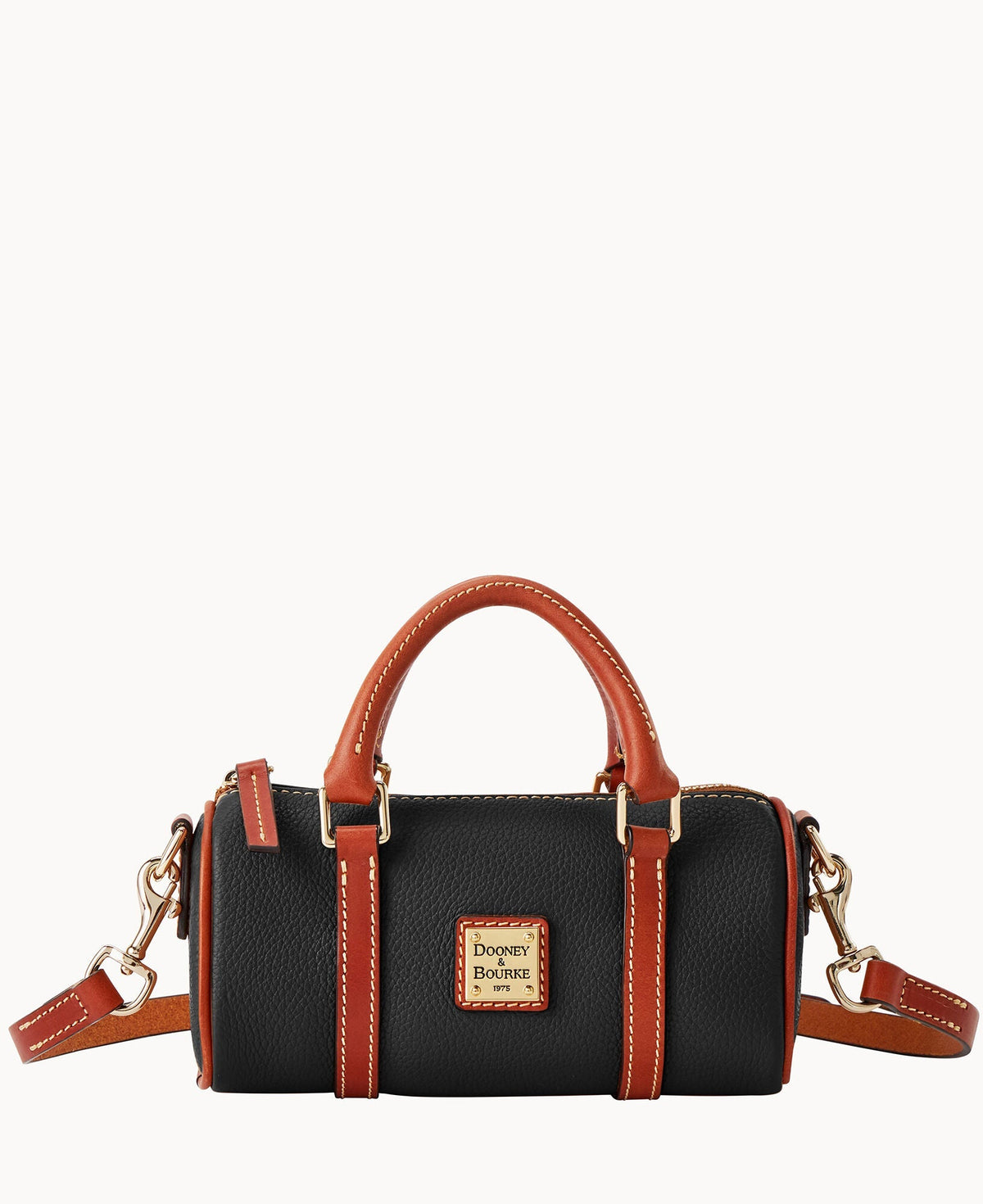 Pebble Grain Crossbody Barrel Satchel 20