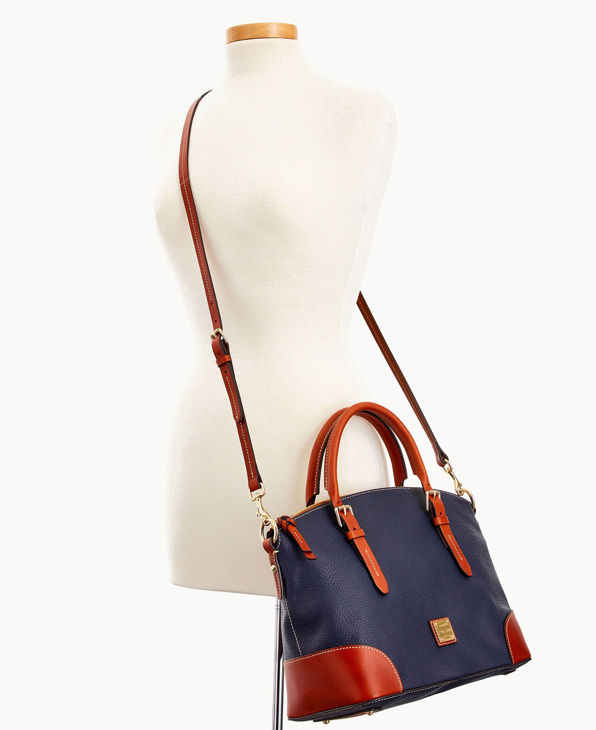 Pebble Grain Domed Satchel - Image 5