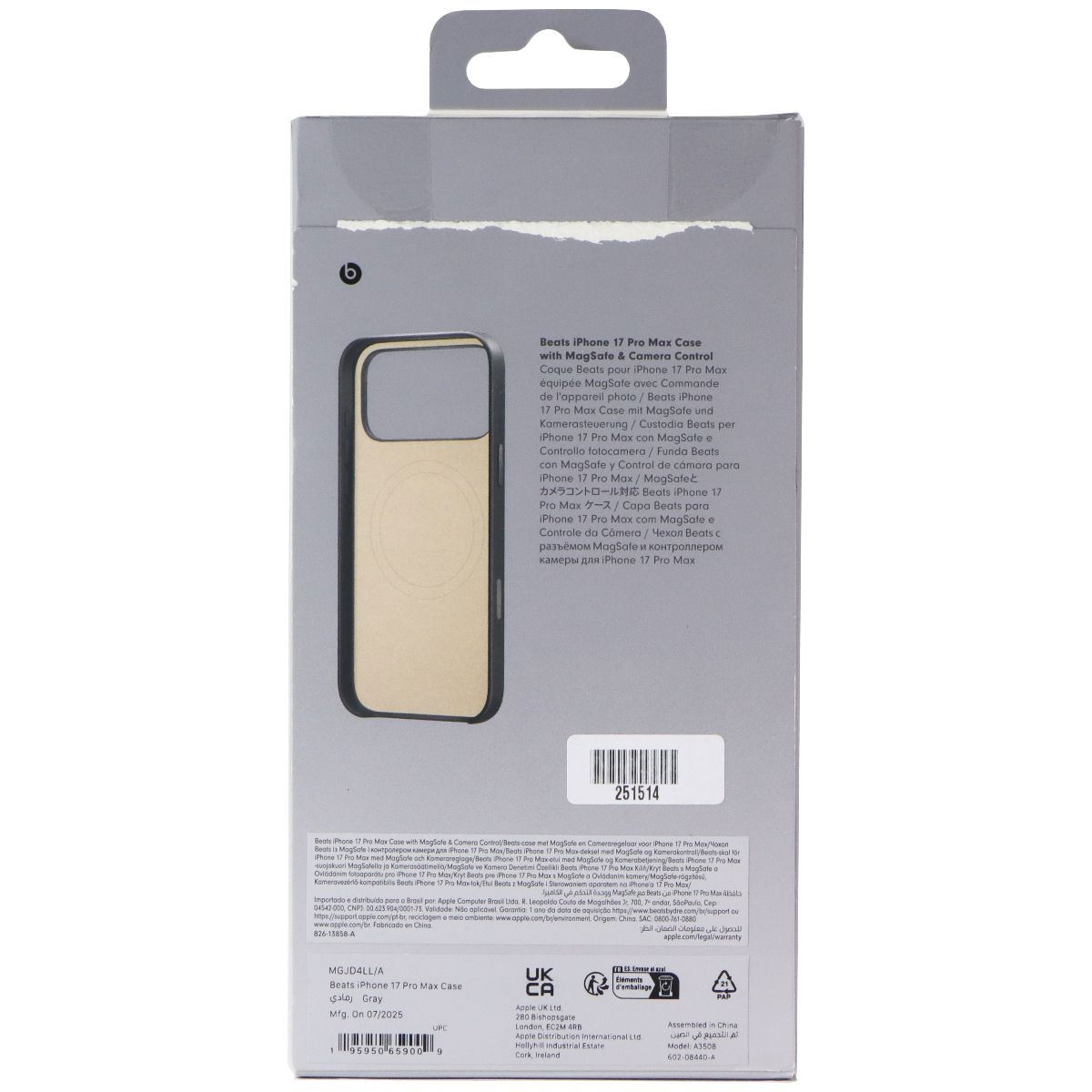 Beats Case for MagSafe with Camera Control for Apple iPhone 17 Pro Max - Gray - New - Image 5