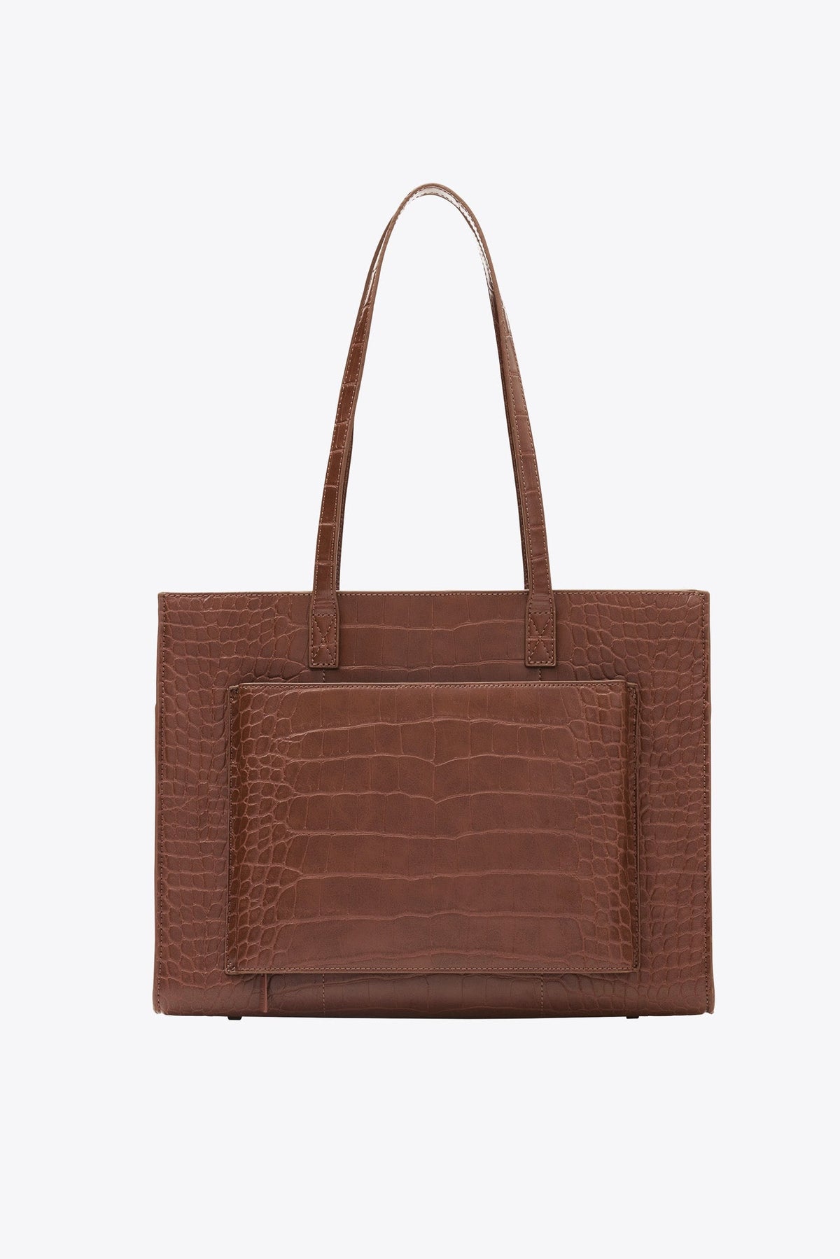 The Work Tote in Maple Croc - Image 5
