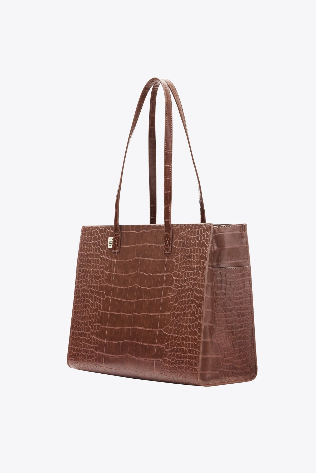 The Work Tote in Maple Croc - Image 4