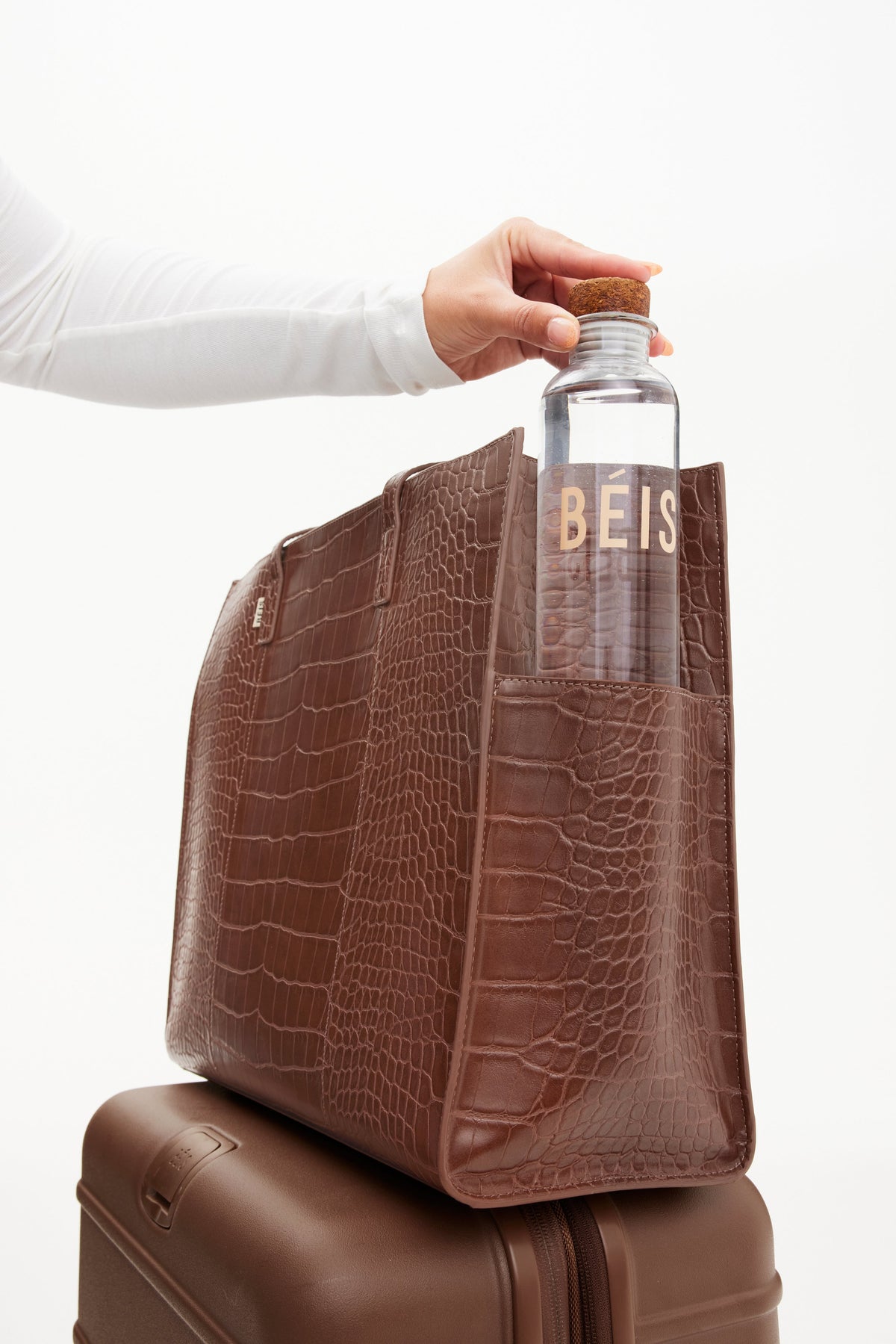 Resale The Large Work Tote in Maple Croc - Image 8