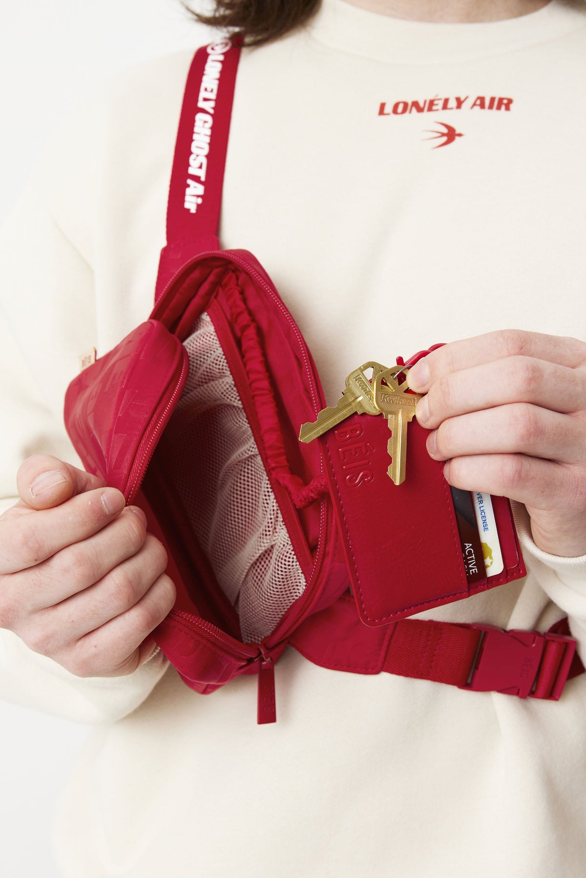 The Belt Bag in Text Me Red - Image 4