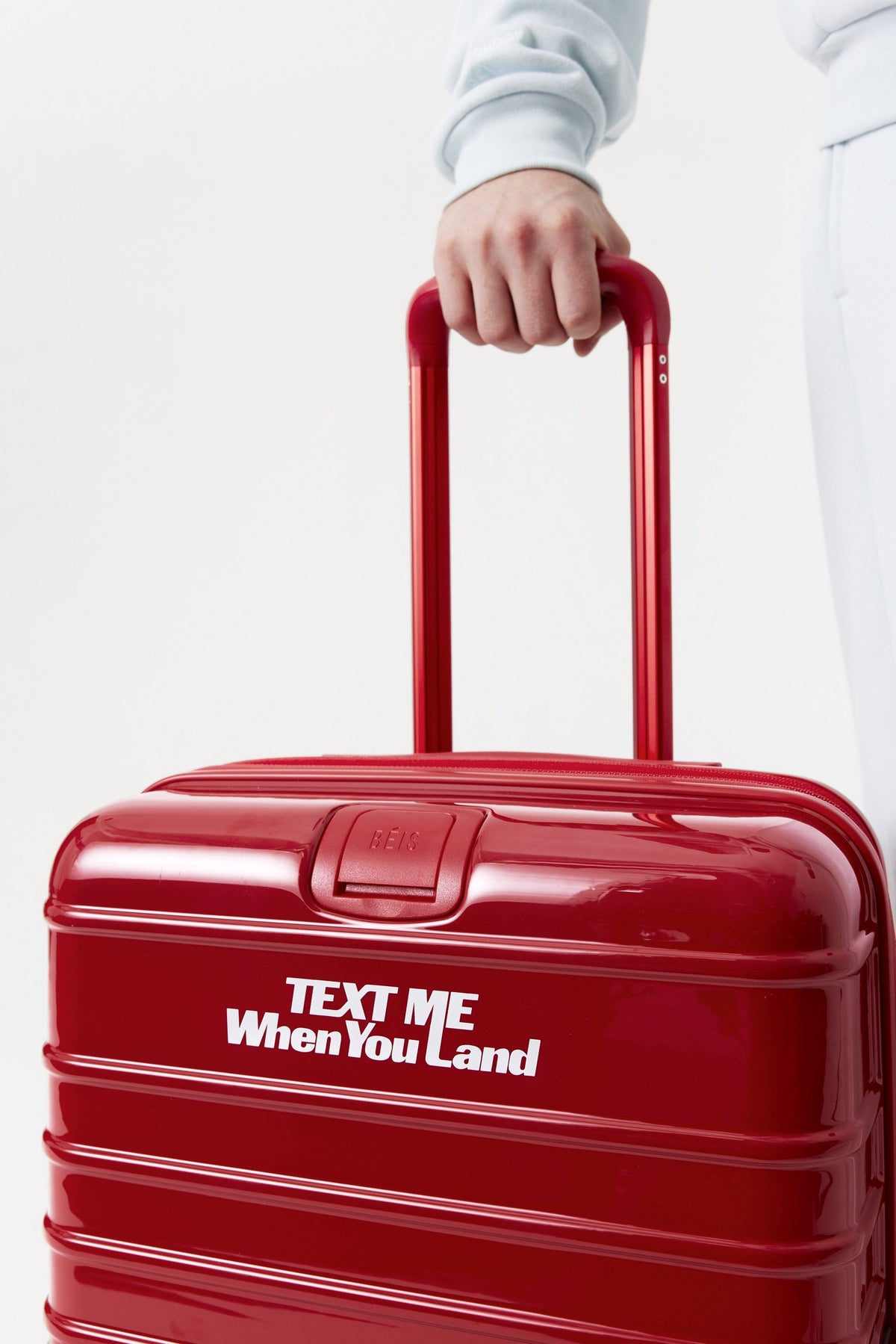 The Carry-On Roller in Text Me Red - Image 10