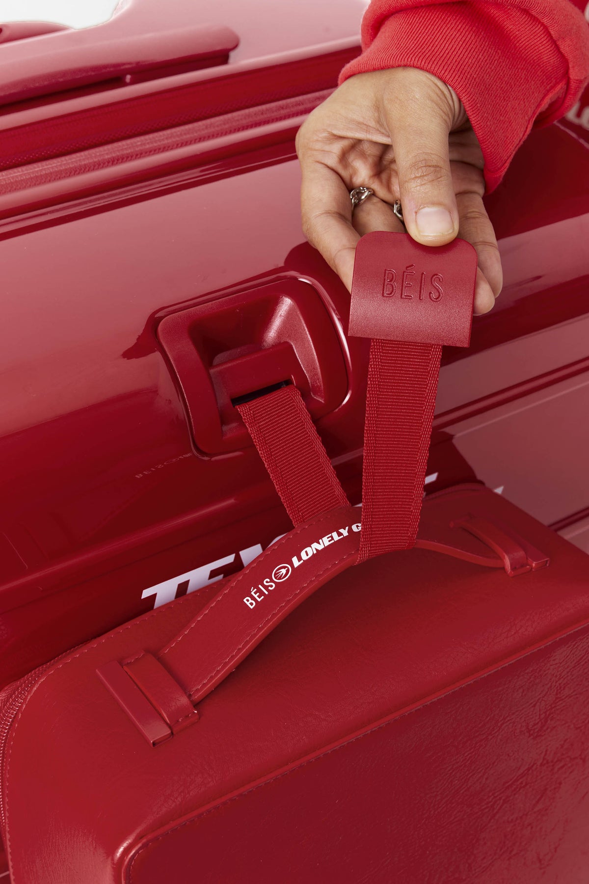 The Large Check-In Roller in Text Me Red - Image 9