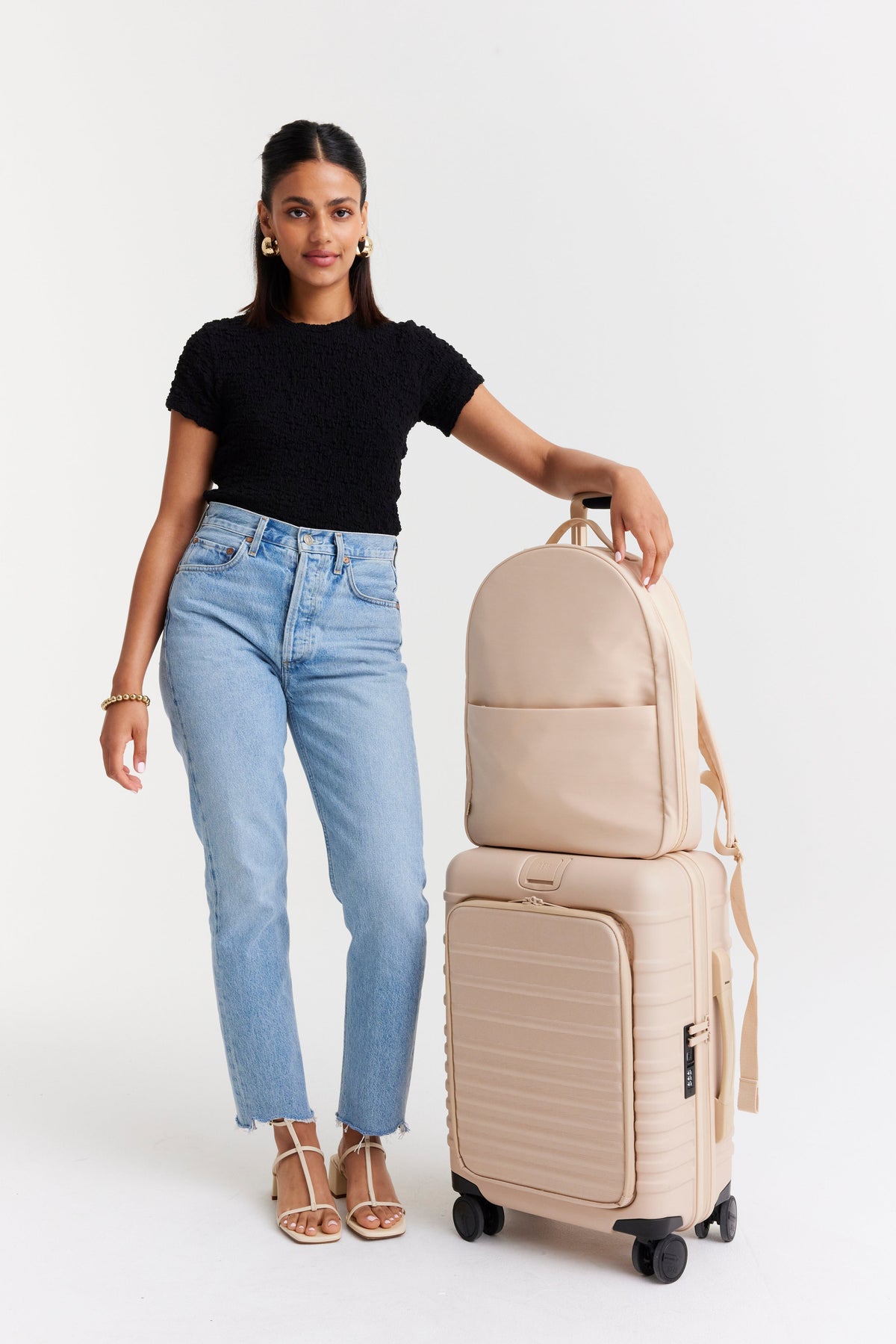 The Commuter Backpack in Beige - Image 14