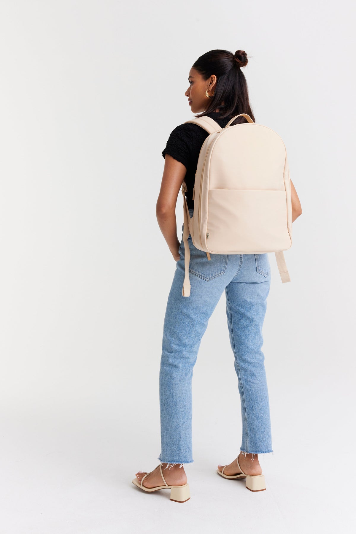 The Commuter Backpack in Beige - Image 5