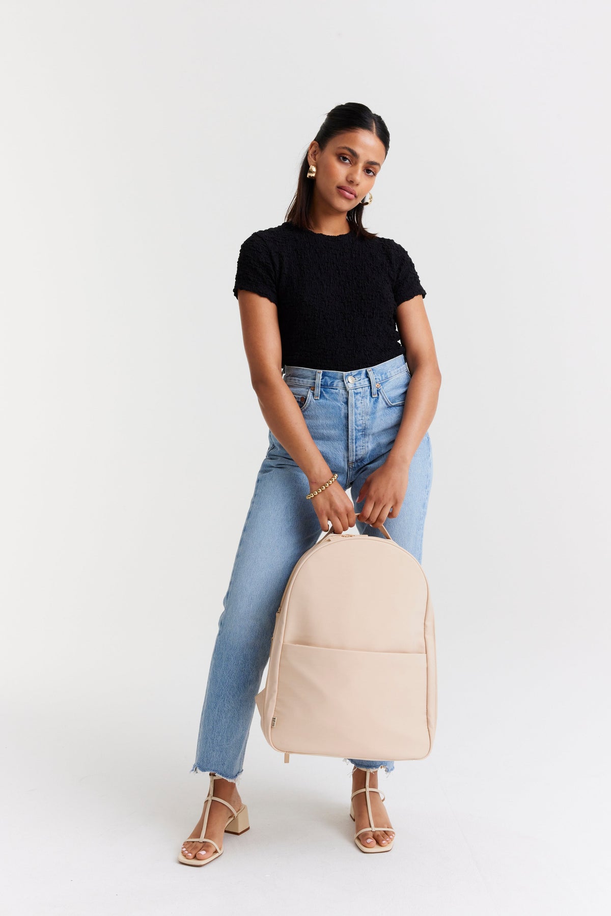 The Commuter Backpack in Beige - Image 11