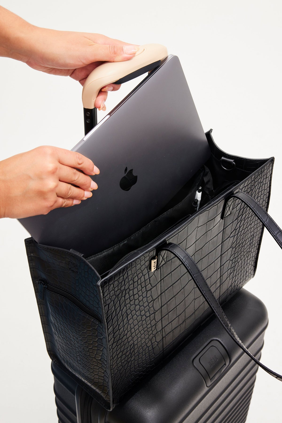 Resale The Work Tote in Black Croc - Image 6