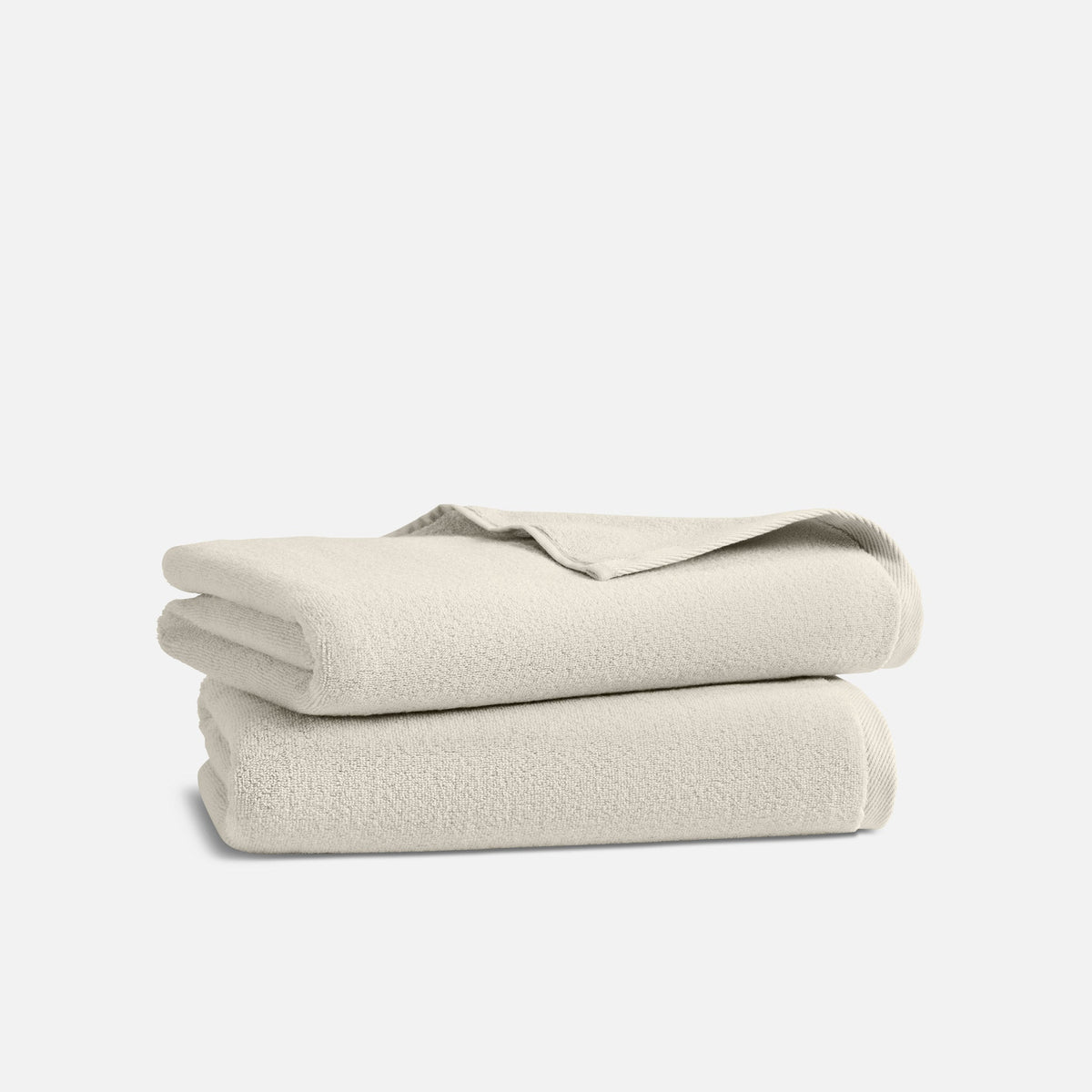 Plush Turkish Cotton Bath Towels Set of 2 - Pebble