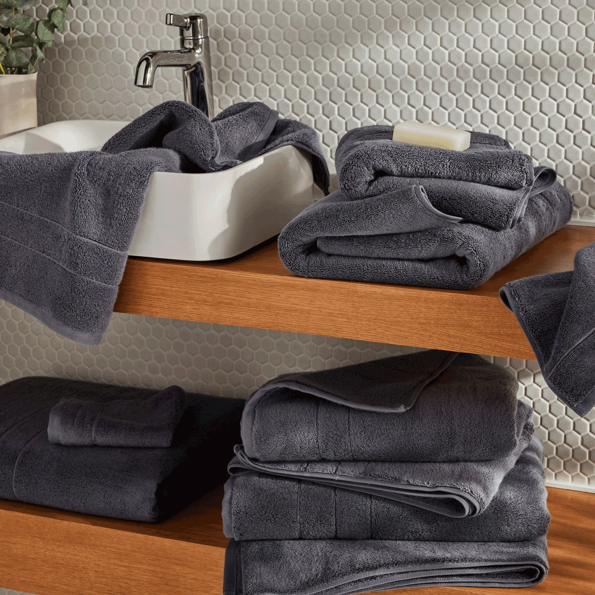 Gift Classic Turkish Cotton Bath Sheets Set of 2 - Image 7