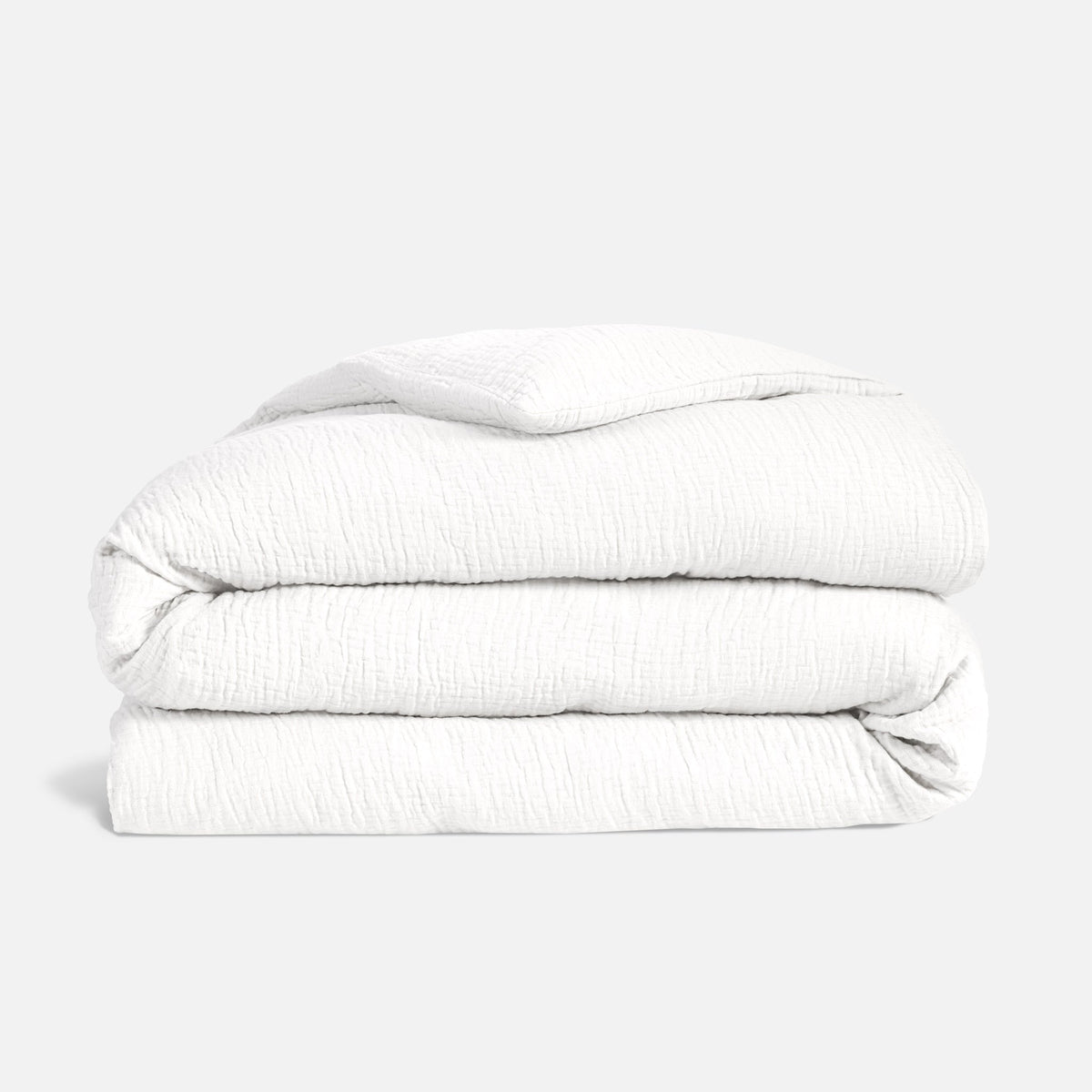 Breezeweave Crinkle Cotton Duvet Cover - Last Call - White
