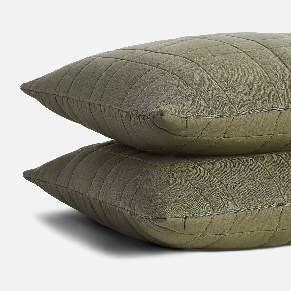 Washed European Linen Quilted Sham Set - Last Call - Image 11