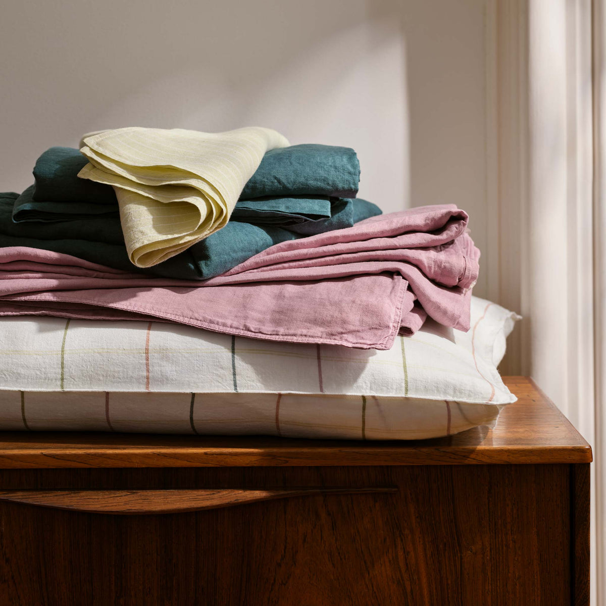 Washed European Linen Core Sheet Set - Last Call - Image 25