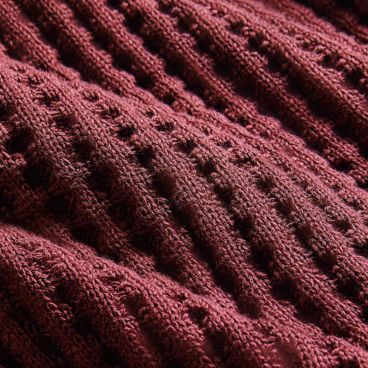 Chunky Waffle Knit Throw Blanket - Image 8