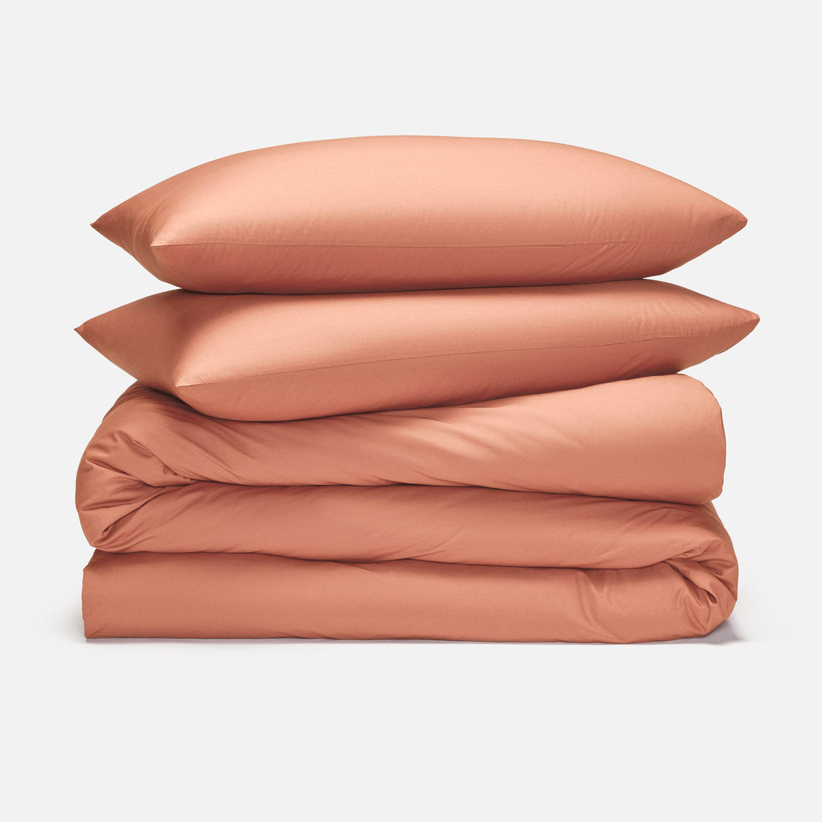Classic Percale Duvet Set - Coral
