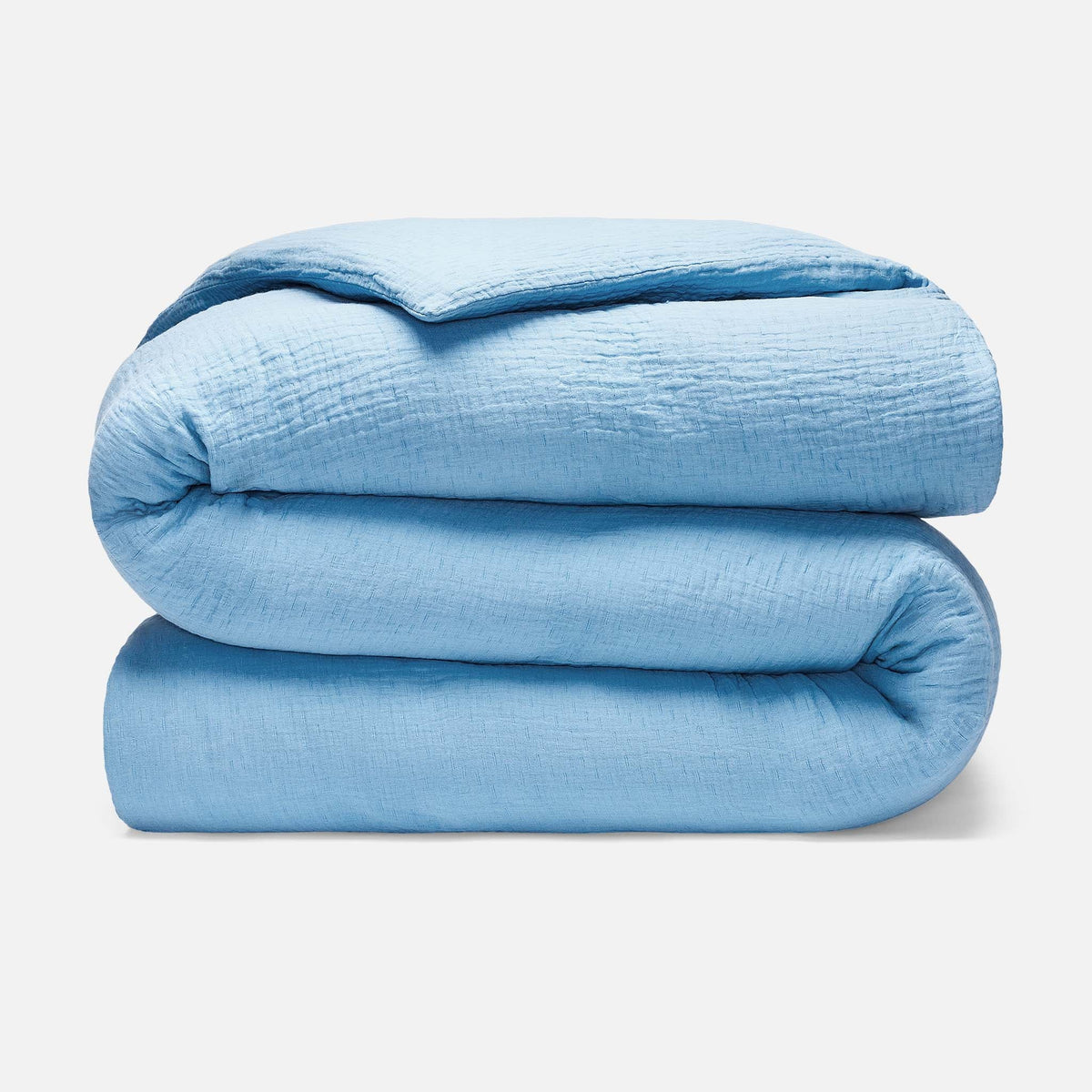 Breezeweave Crinkle Cotton Duvet Cover - Last Call - Cerulean