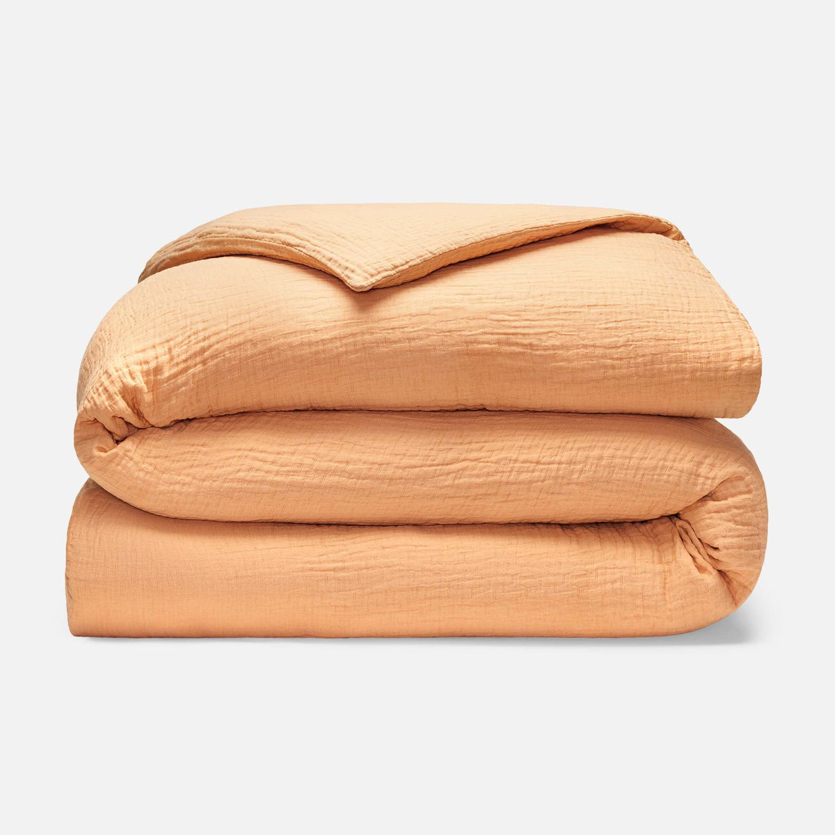 Breezeweave Crinkle Cotton Duvet Cover - Last Call - Apricot