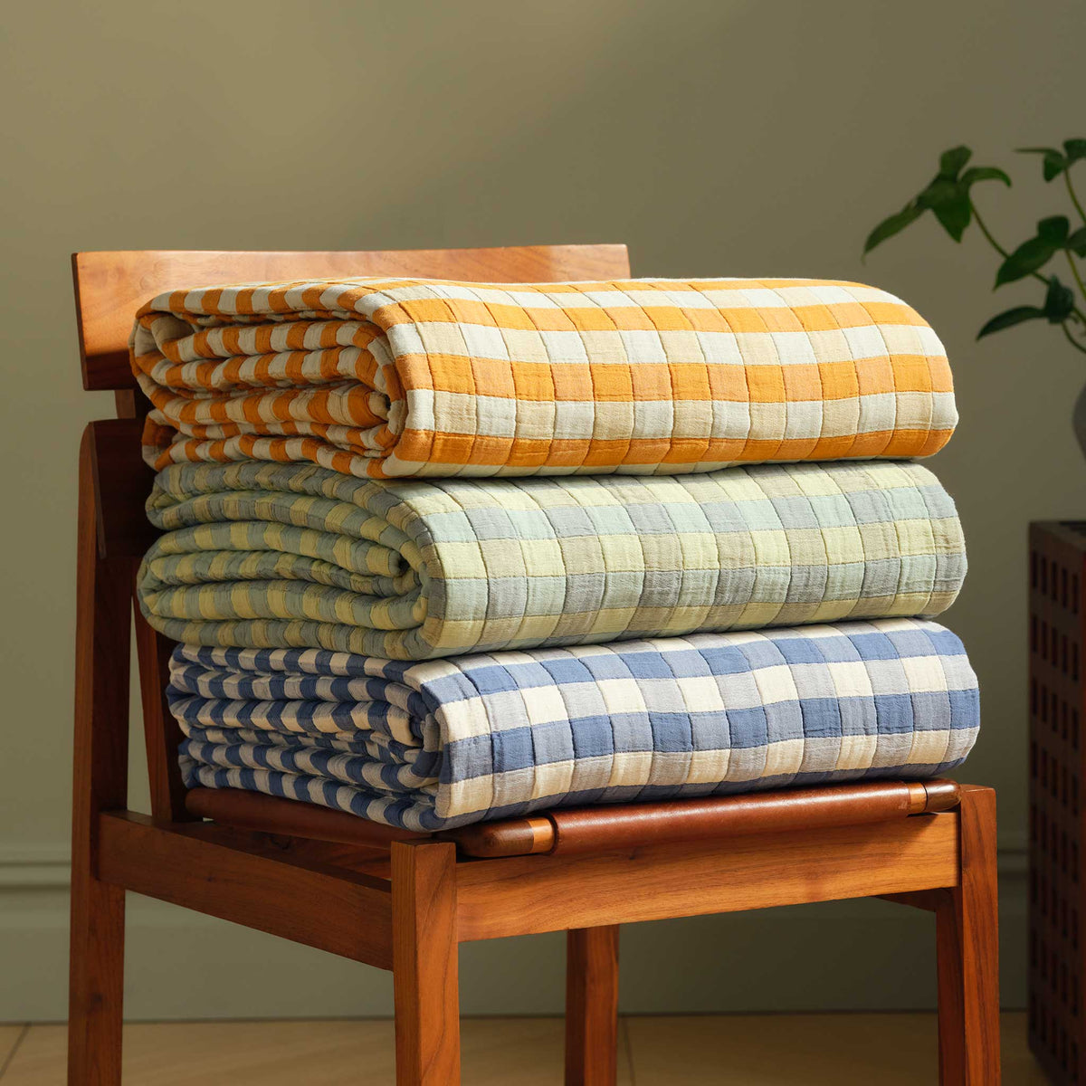 Breezeweave Cotton Gingham Bed Blanket - Last Call - Image 7