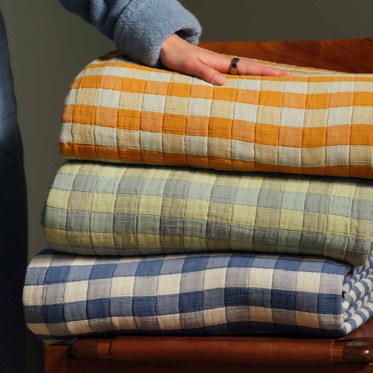 Breezeweave Cotton Gingham Bed Blanket - Last Call - Image 13